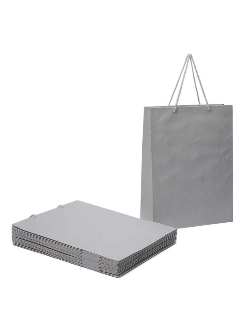 سارفا أكياس هدايا سادة من 12 قطعة رمادي - Image 1