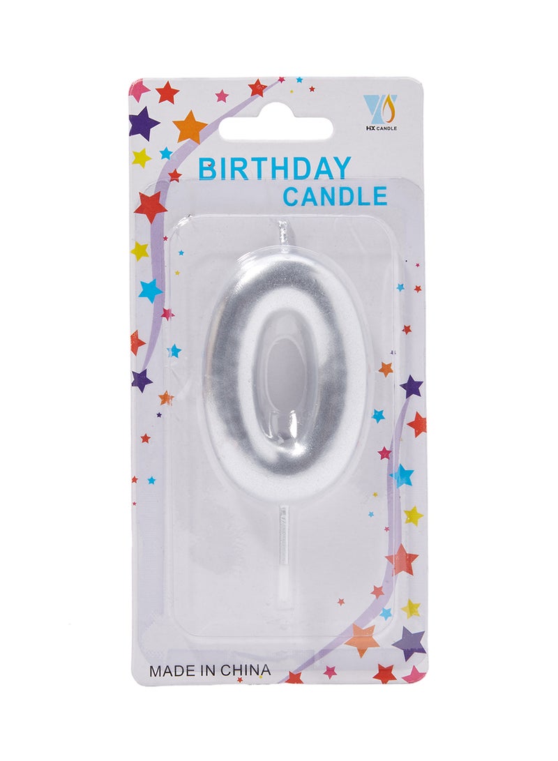 شمعة للزينة على شكل الرقم 0