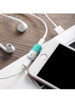 Generic Dual Mini Lightning Audio And Charging Splitter Blue/White  - Image 3