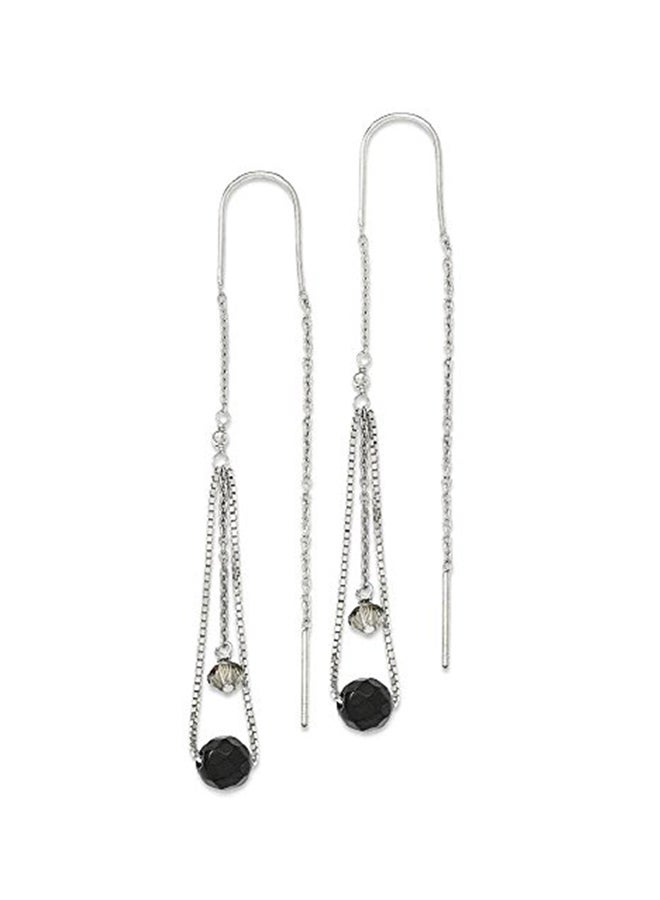 ICE CARATS 925 Sterling Silver Tourmaline Crystal Drop Earrings - Image 2