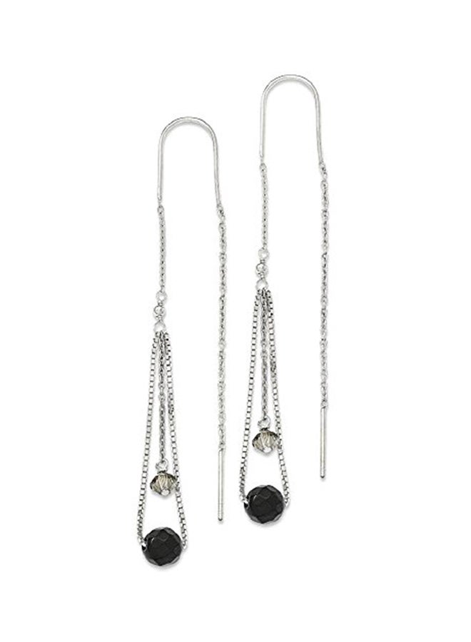ICE CARATS 925 Sterling Silver Tourmaline Crystal Drop Earrings - Image 3