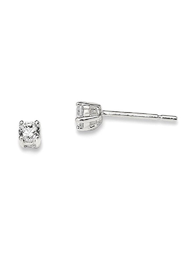 ICE CARATS 925 Sterling Silver Cubic Zirconia Studded Stud Earrings - Image 3