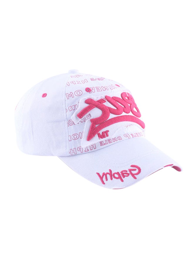 Snapback Closure Cap White/Pink - Image 2