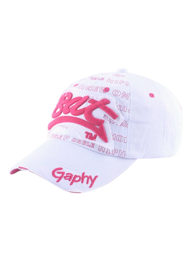 Snapback Closure Cap White/Pink - Image 3