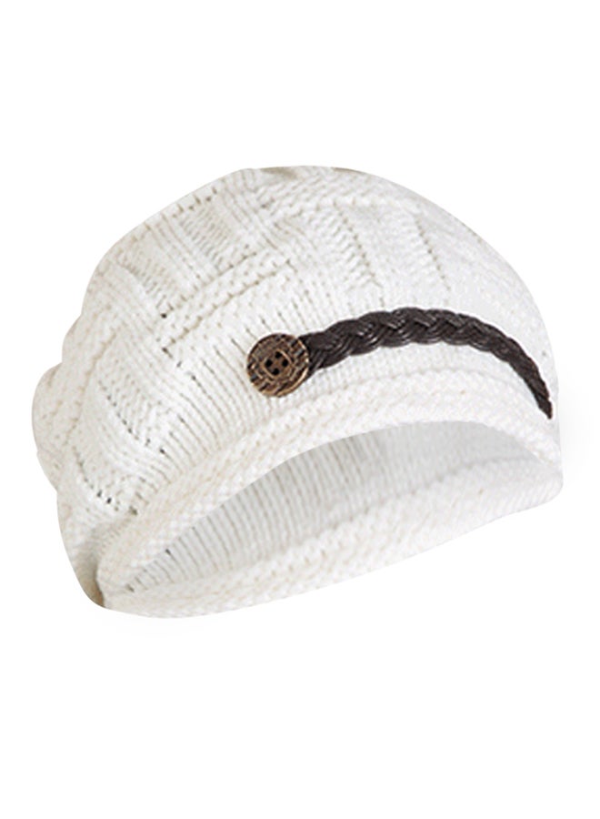 Rageared Baggy Beanie White  - Image 1