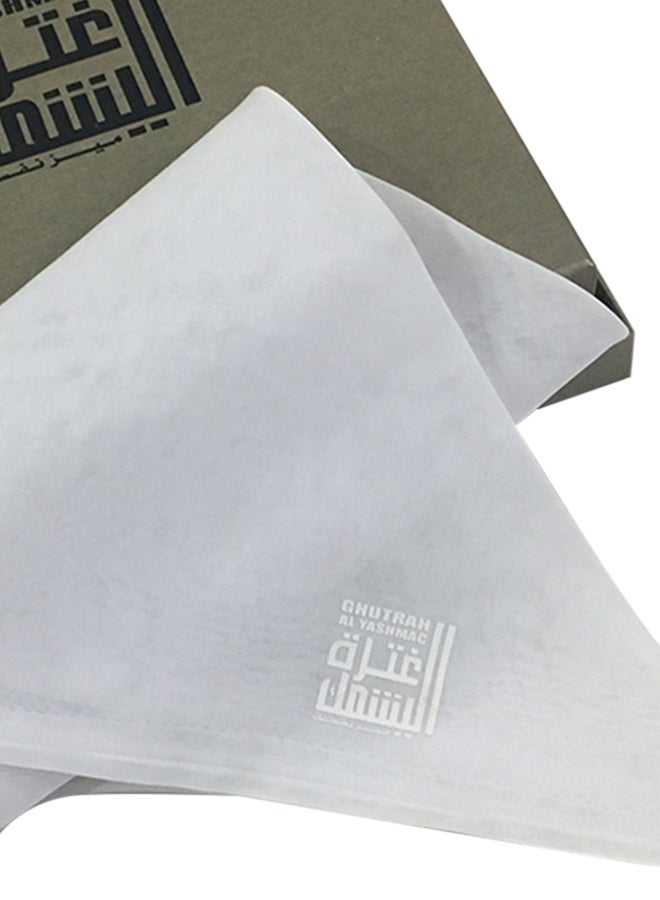 اليشمك - غاطرا من القطن بتصميم كلاسيكي أبيض - Image 1