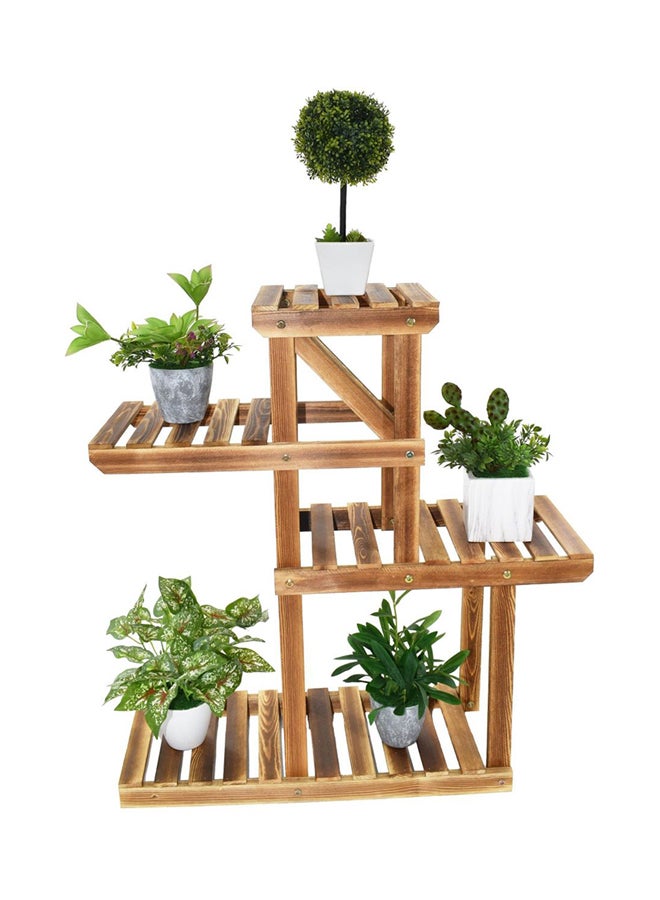 Yatai Wooden Plant Display Stand Brown 98x83x25centimeter - Image 1