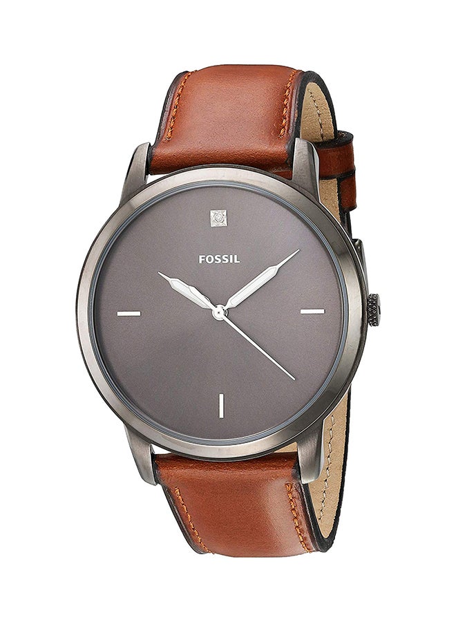 FOSSIL men The Minimalist 3h Leather Analog Watch FS5479  - Image 1