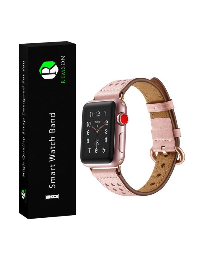Remson - Replacement Band For Apple Smartwatch Series 3/4/5 Rose Gold - Image 1