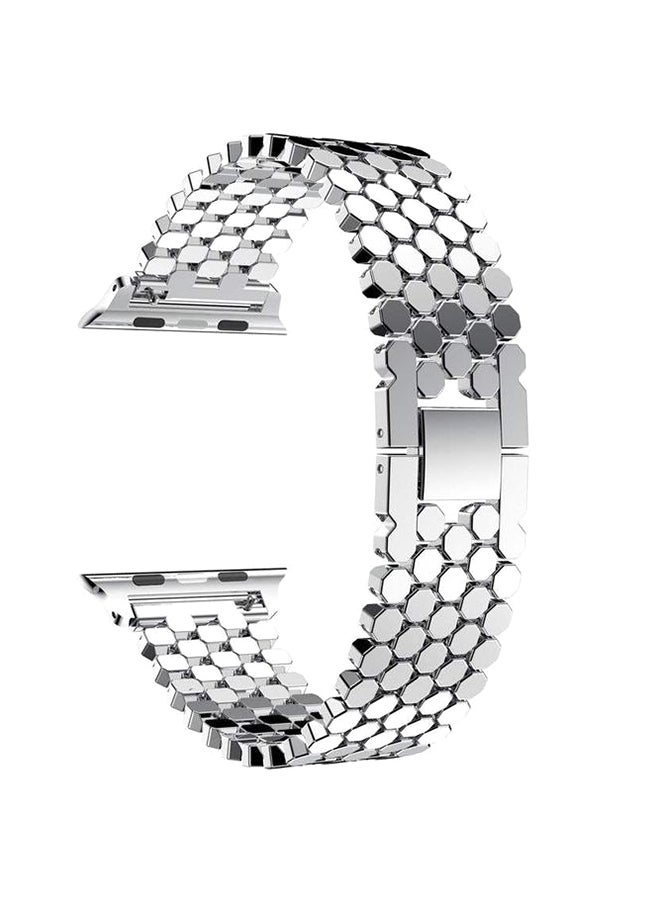 Remson Stainless Steel Replacement Band For Apple Watch Series 4/5 Silver - Image 3