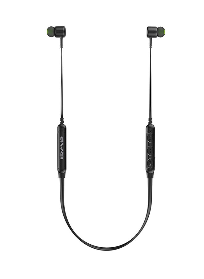 أوي سماعة أذن ستيريو داخلية رياضية مزودة بميكروفون بتصميم ذكي ممغنط أسود - Image 1