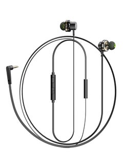 Awei Dual Driver In-Ear Stereo Sound Headphones With Mic Black  - Image 1