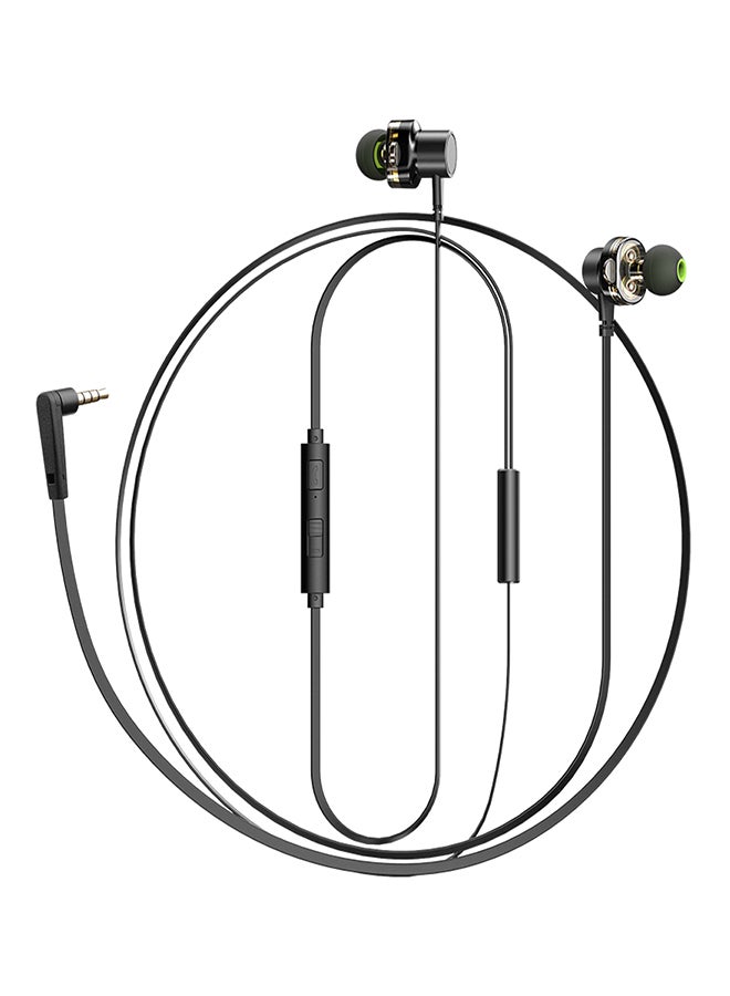 Awei Dual Driver In-Ear Stereo Sound Headphones With Mic Black - Image 1