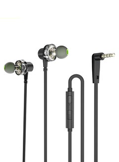 Awei Dual Driver In-Ear Stereo Sound Headphones With Mic Black  - Image 2
