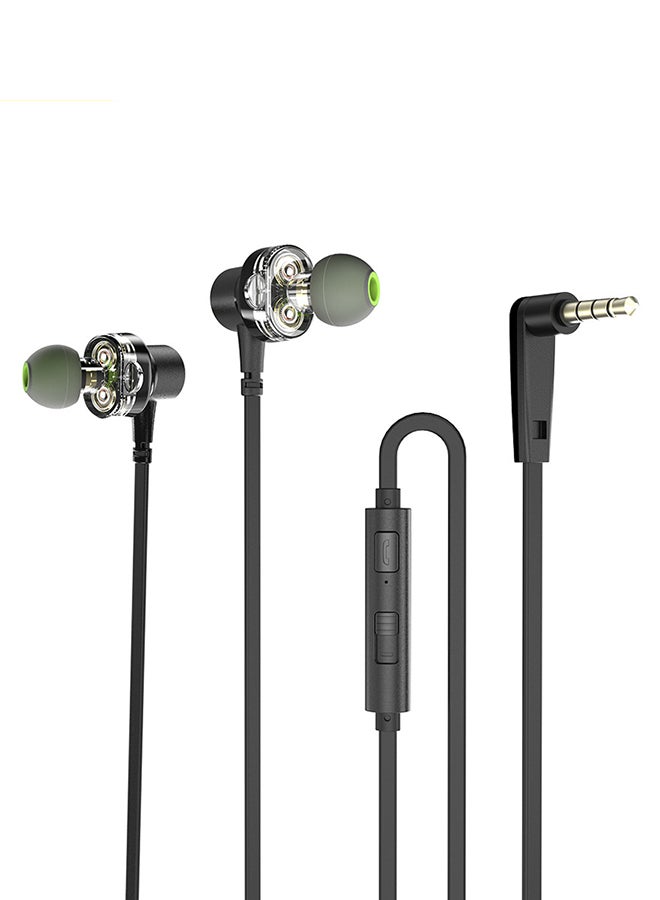 Awei Dual Driver In-Ear Stereo Sound Headphones With Mic Black - Image 2