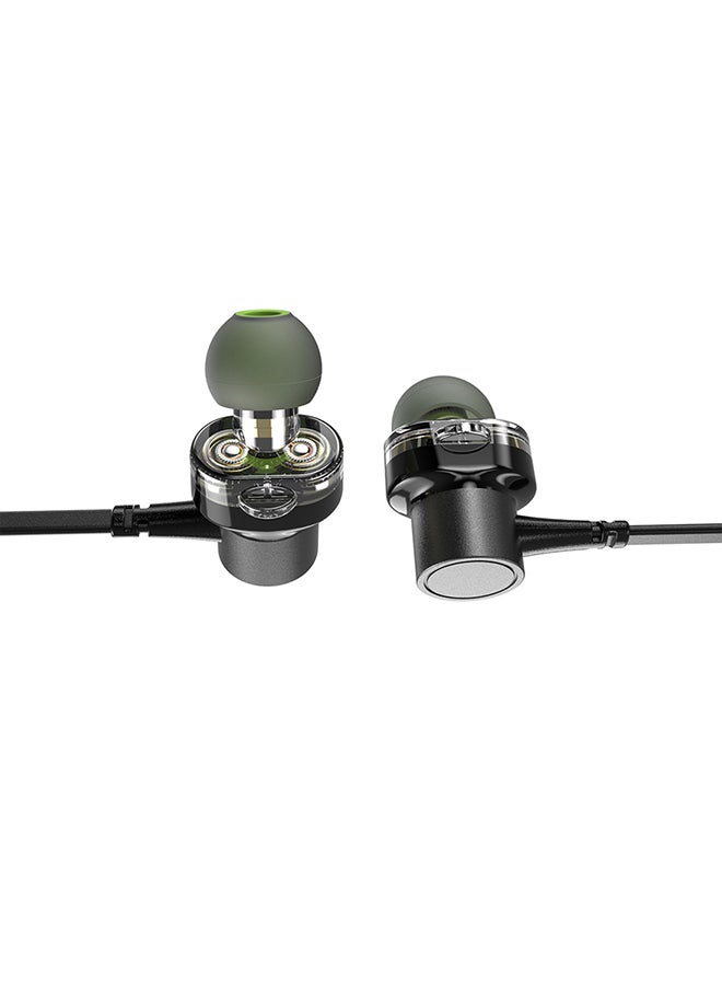 Awei Dual Driver In-Ear Stereo Sound Headphones With Mic Black - Image 4