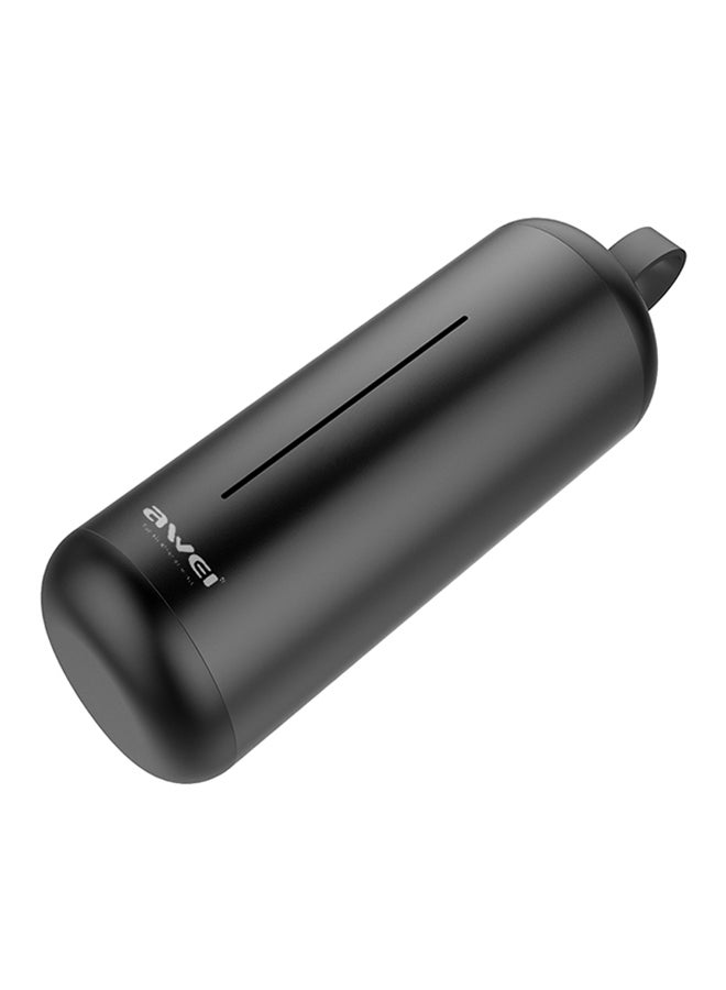 أوي سماعة بلوتوث داخل الأذن تتميز بصوت ستيريو ومزودة بميكروفون وحافظة للشحن أسود - Image 3