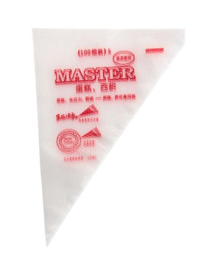 Sharpdo - 100 Piece Cake Decorating Disposable Piping Bags White 26x17cm - Image 1