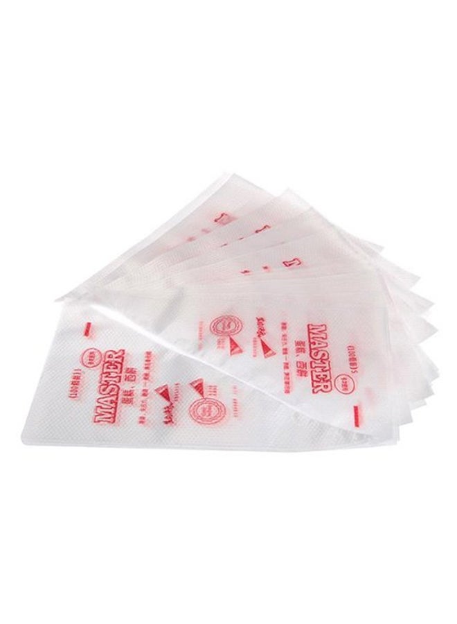 Sharpdo - 100 Piece Cake Decorating Disposable Piping Bags White 26x17cm - Image 1