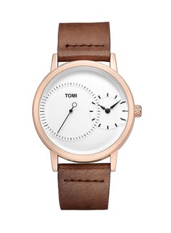 TOMI men Leather Analog Watch WDL70915461D_U00491 