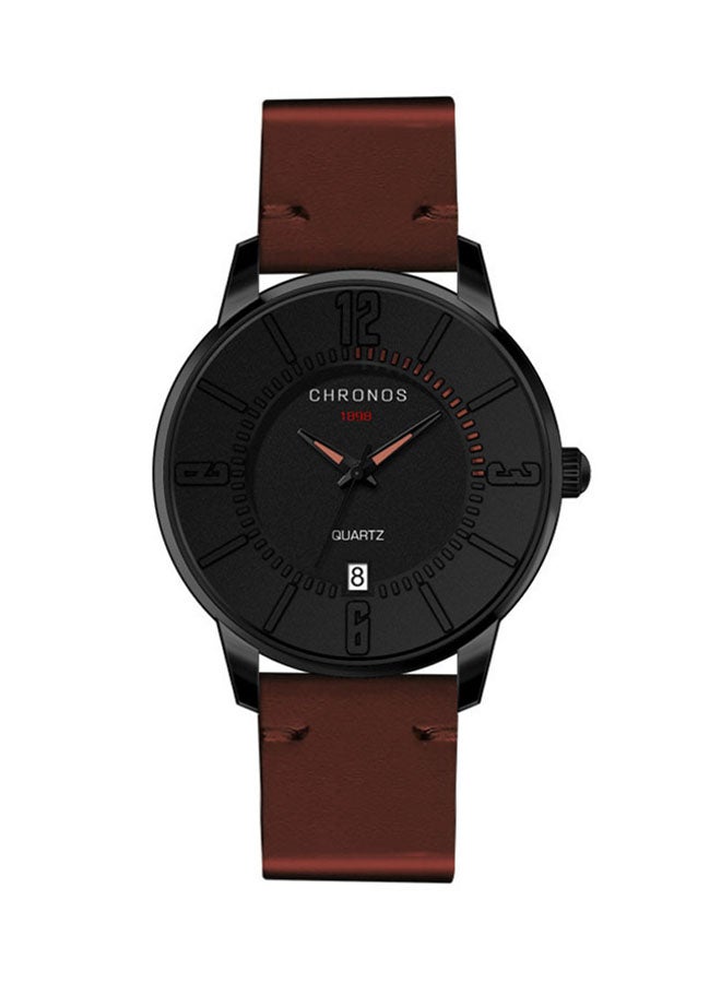 CHRONOS - men Leather Analog Watch ZCT80611082BW_U00491 - Image 1