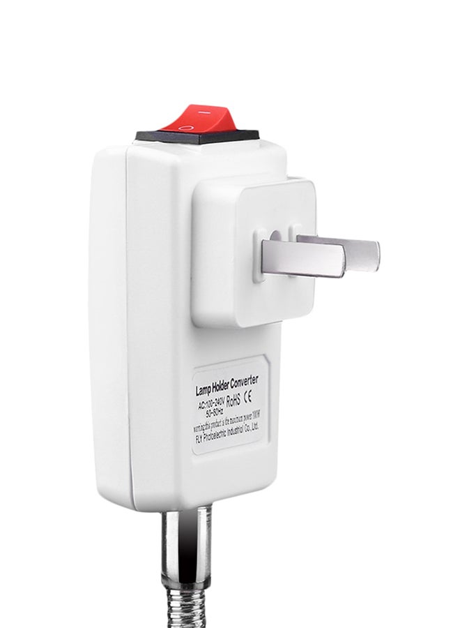 E27 Lamp Adapter Converter White/Silver 215x40x50mm  - Image 3
