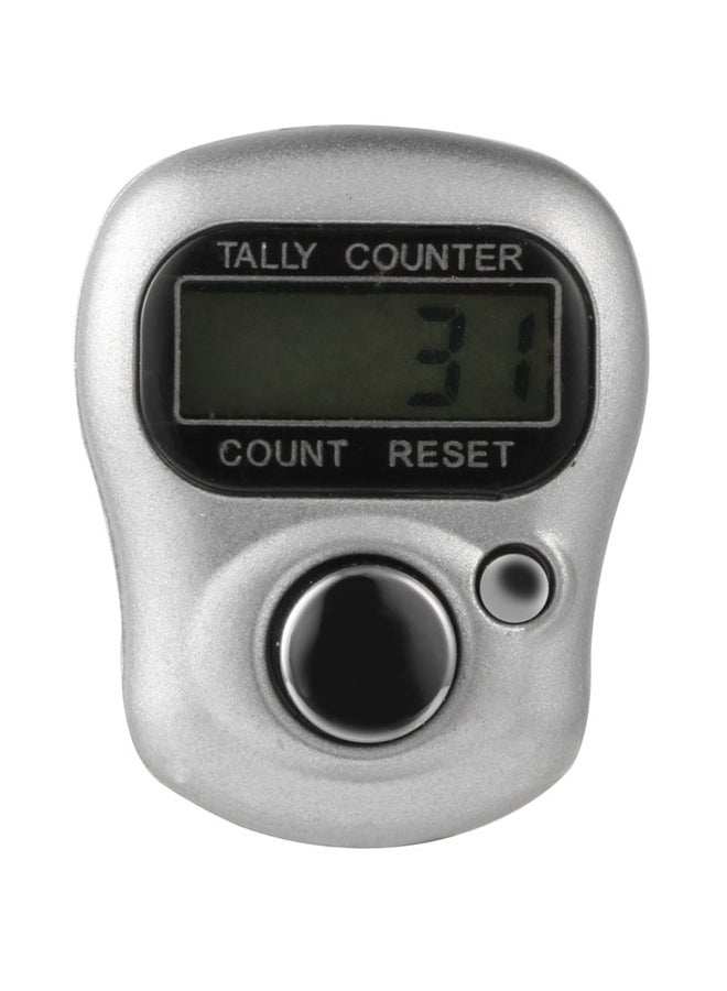 Digital Hand Tally Counter Grey/Clear  - Image 1