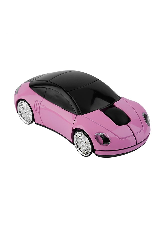 Wireless Car Shape Optical Mouse Pink/Black  - Image 1
