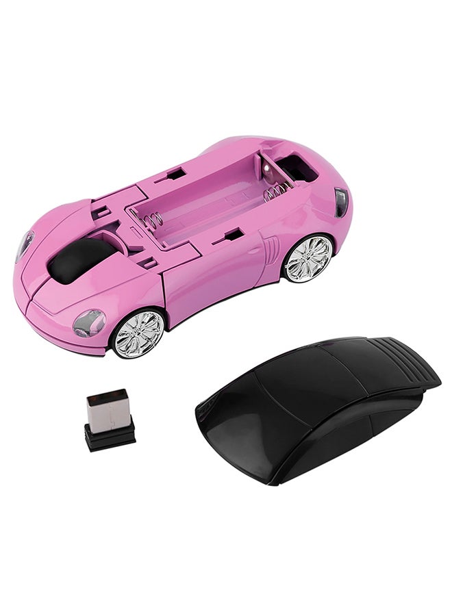 Wireless Car Shape Optical Mouse Pink/Black  - Image 2