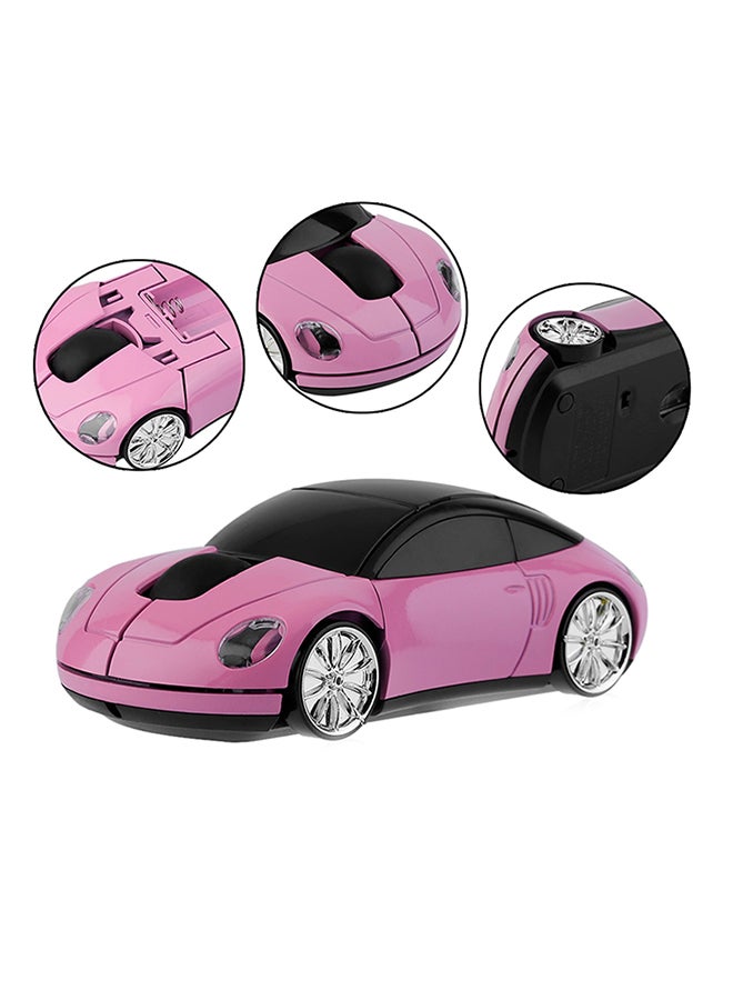 Wireless Car Shape Optical Mouse Pink/Black  - Image 3