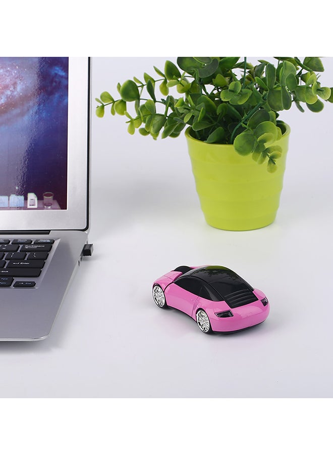 Wireless Car Shape Optical Mouse Pink/Black  - Image 4