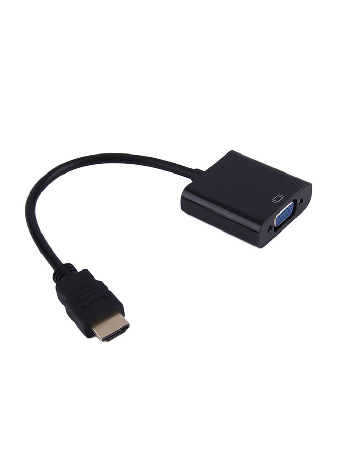 VGA Female To HDMI Male Video Converter Adapter Black - Image 1