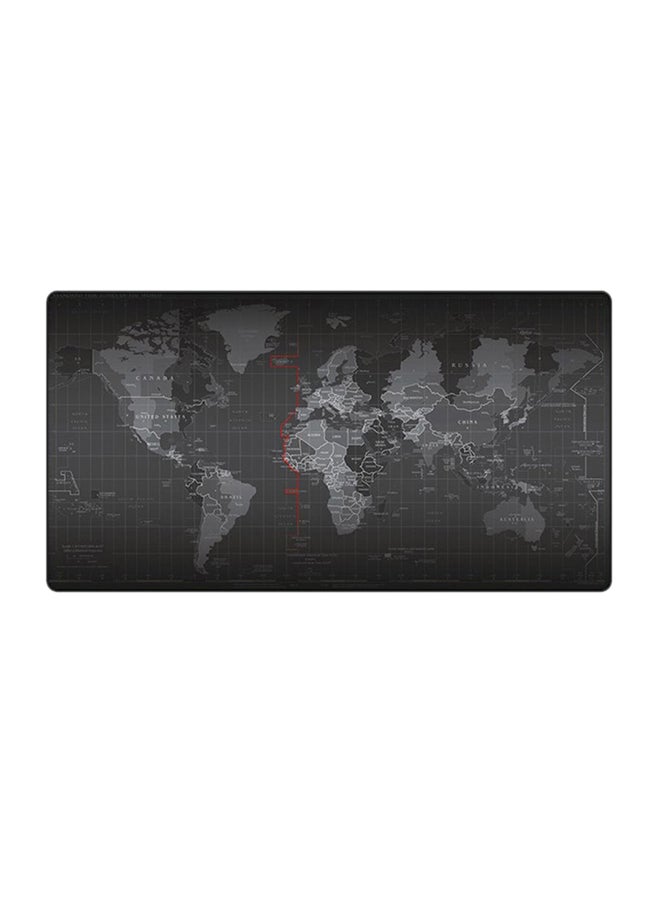 Generic - World Map Design Keyboard And Mousepad Black/Grey - Image 1