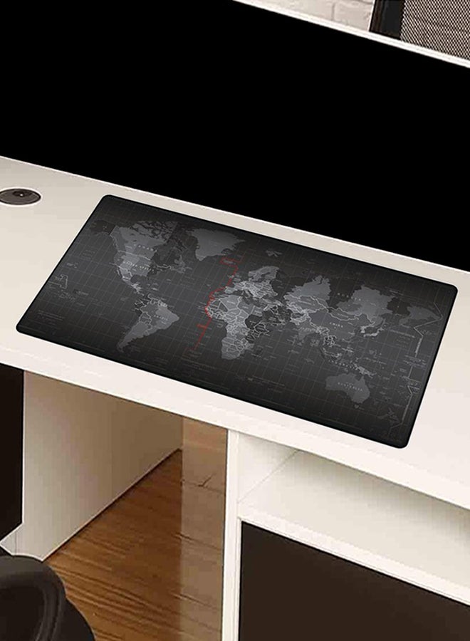 Generic - World Map Design Keyboard And Mousepad Black/Grey - Image 1