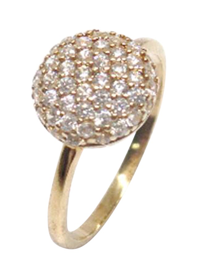 Infinity Jewels Gold Plated Pave Cubic Zirconia Studded Round Ring - Image 1
