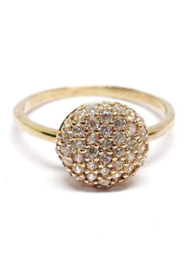 Infinity Jewels Gold Plated Pave Cubic Zirconia Studded Round Ring - Image 2