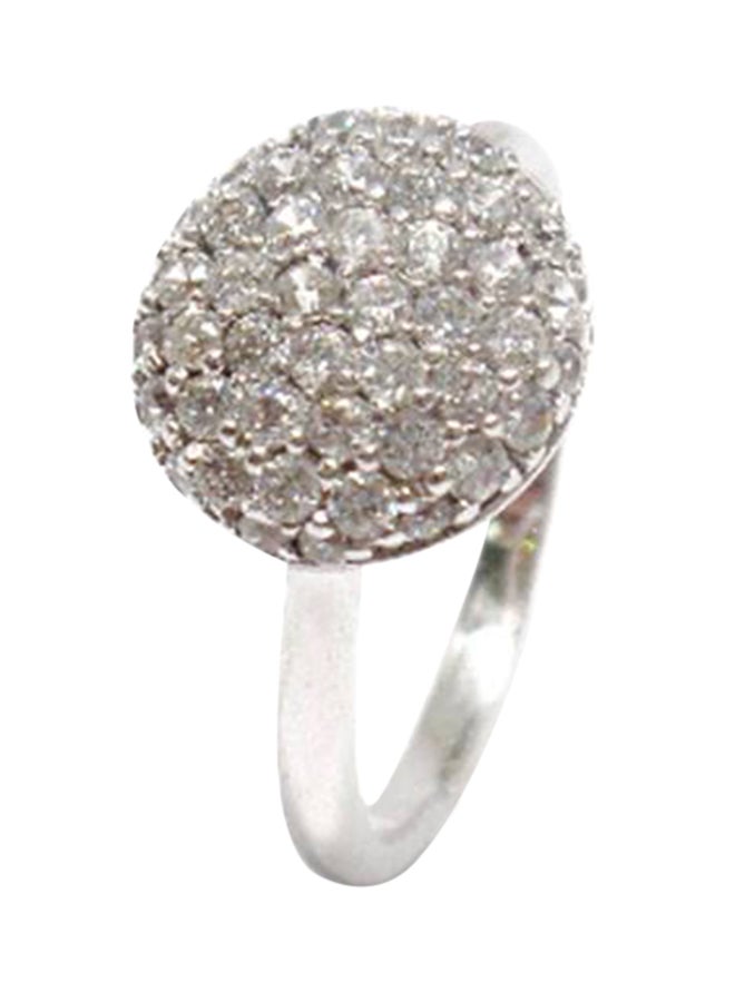 Infinity Jewels Rhodium Plated Pave Cubic Zirconia Studded Cocktail Ring - Image 1