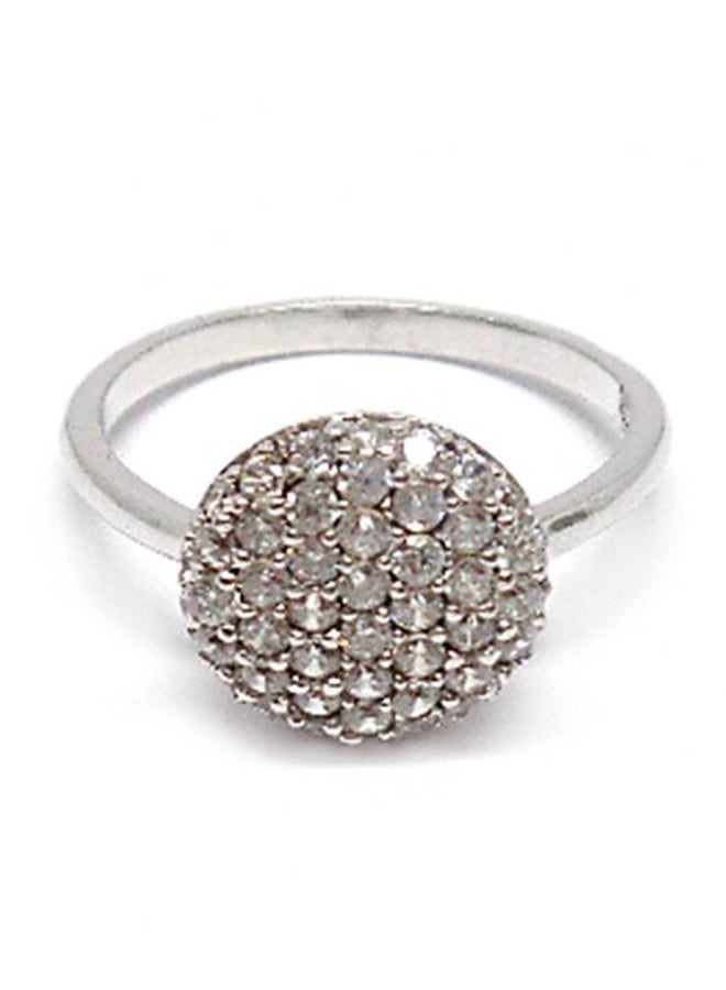 Infinity Jewels Rhodium Plated Pave Cubic Zirconia Studded Cocktail Ring - Image 2