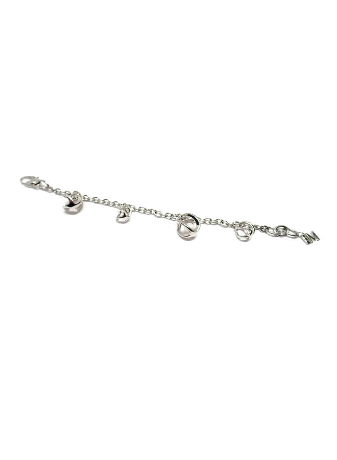Infinity Jewels Stainless Steel Silver Plated Charm Bracelet - Image 2