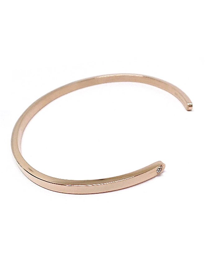 Infinity Jewels Be Happy And Smile Engraved Stainless Steel Cuff - Image 2