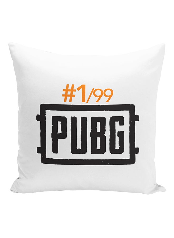 1/99 PUBG Printed Cushion White/Black/Orange 16x16inch - Image 1