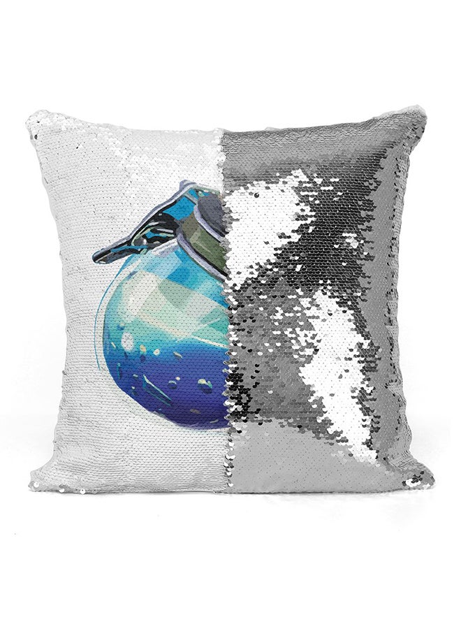 Fortnite Chug Potion Sequined Cushion White/Grey/Silver 16x16inch - Image 2