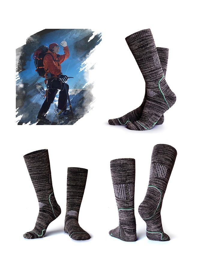 جوارب من القطن رمادي داكن - Image 3