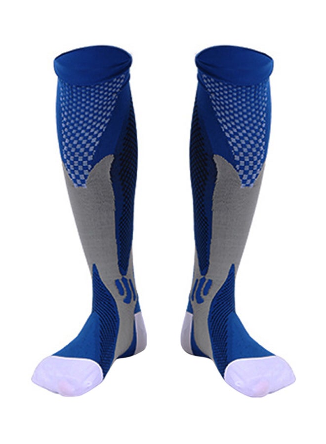 جوارب واقية للساقين تسمح بالتهوية من النايلون أزرق - Image 1