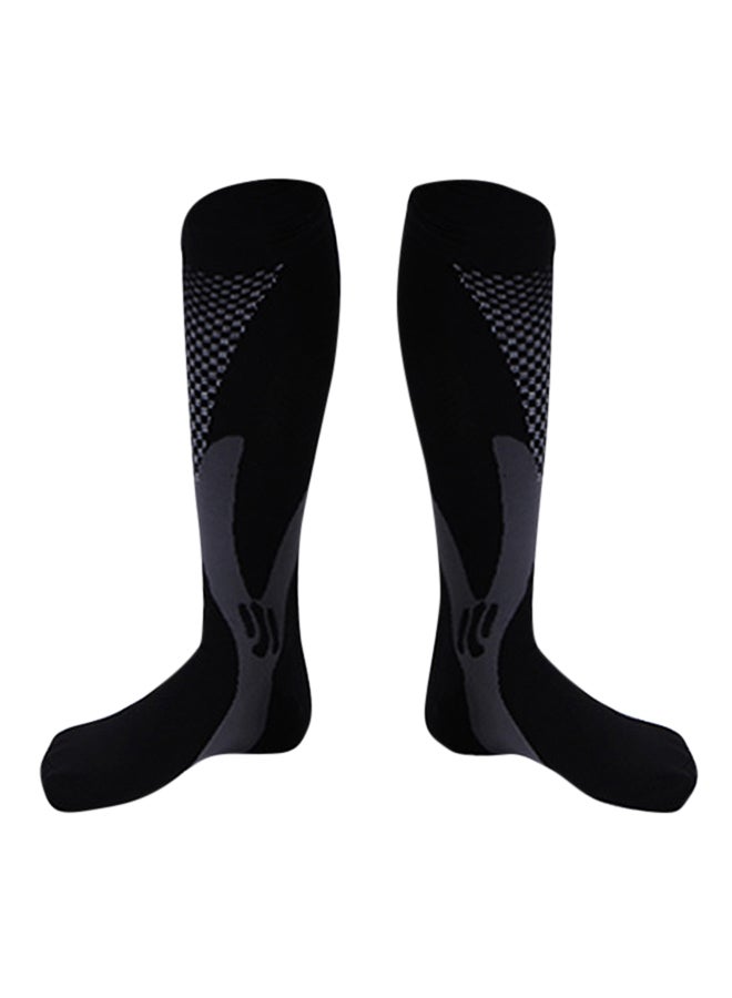 Nylon Breathable Leg Protector Socks Black 