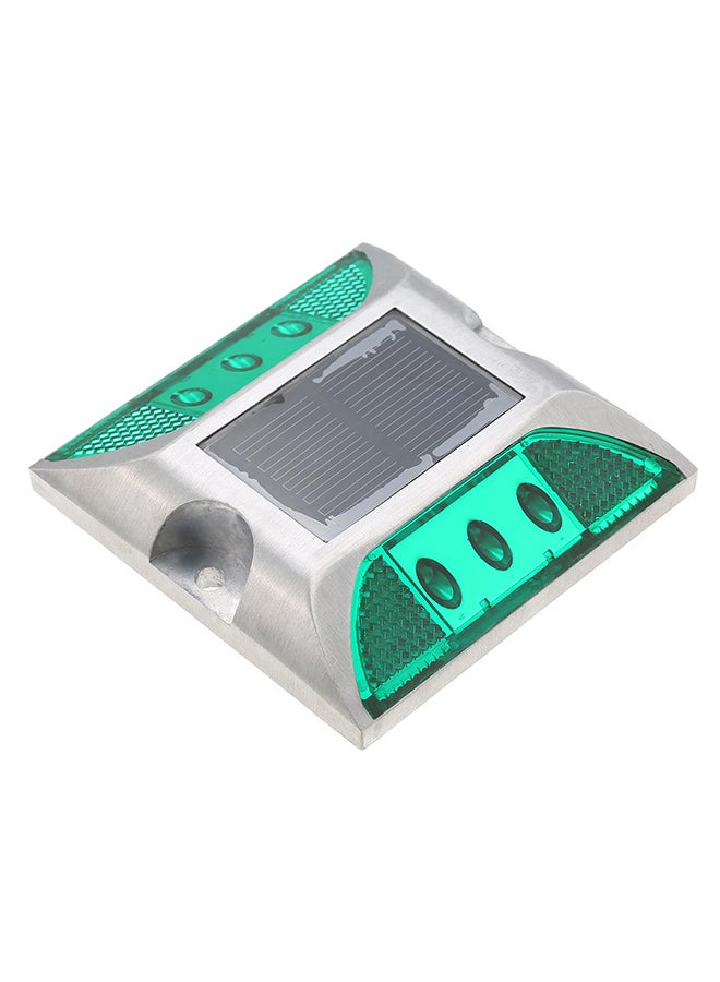 6-LED Solar Powered Energy Driveway Lamp Green