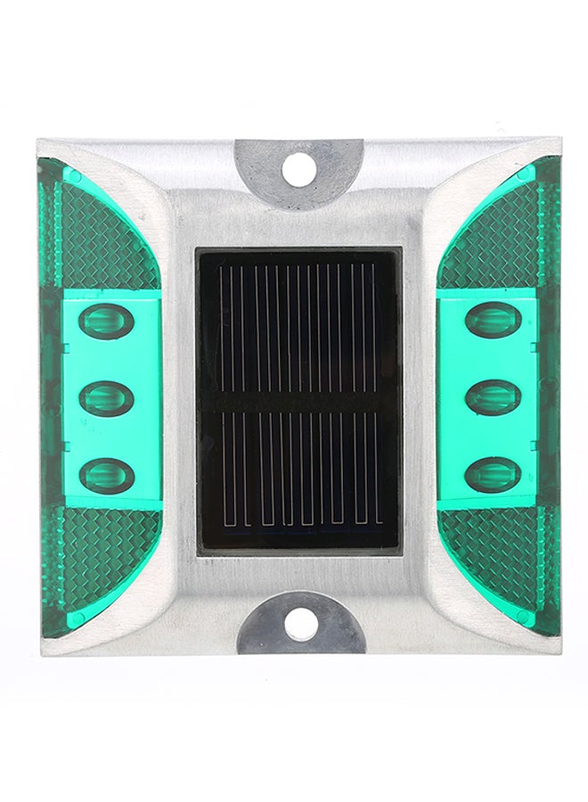 6-LED Solar Powered Energy Driveway Lamp Green