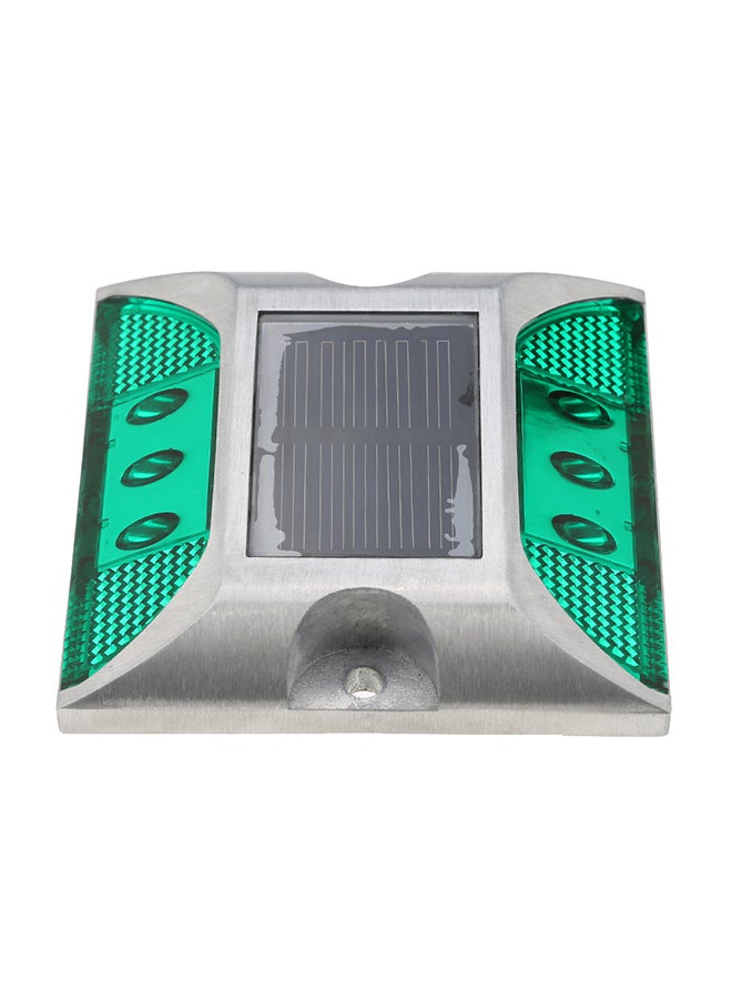 6-LED Solar Powered Energy Driveway Lamp Green