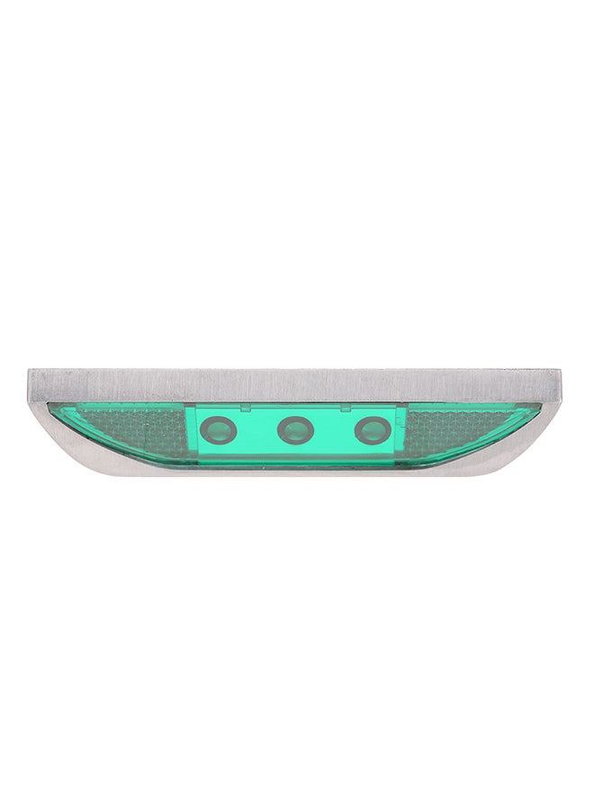 6-LED Solar Powered Energy Driveway Lamp Green