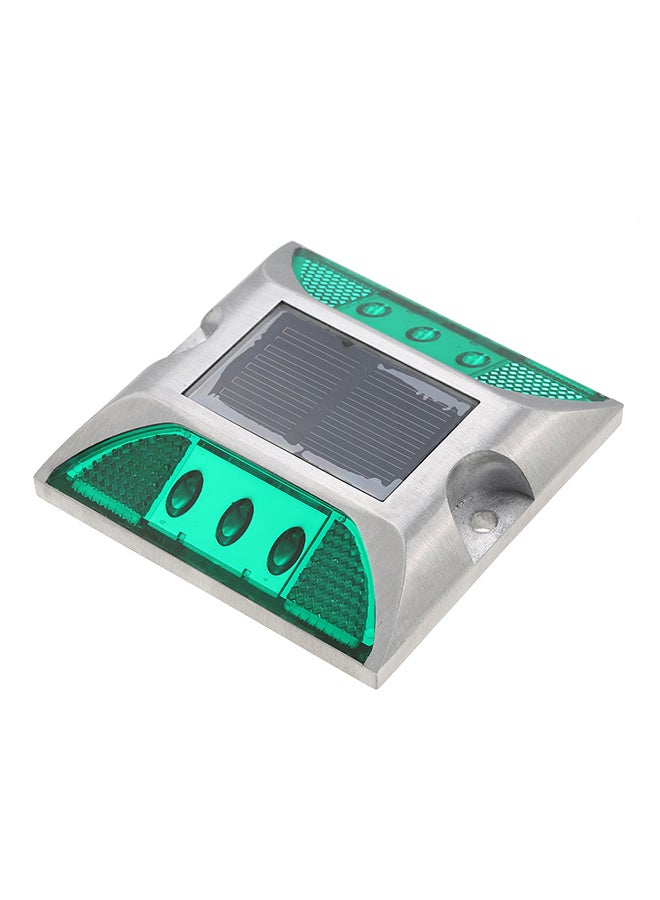 6-LED Solar Powered Energy Driveway Lamp Green